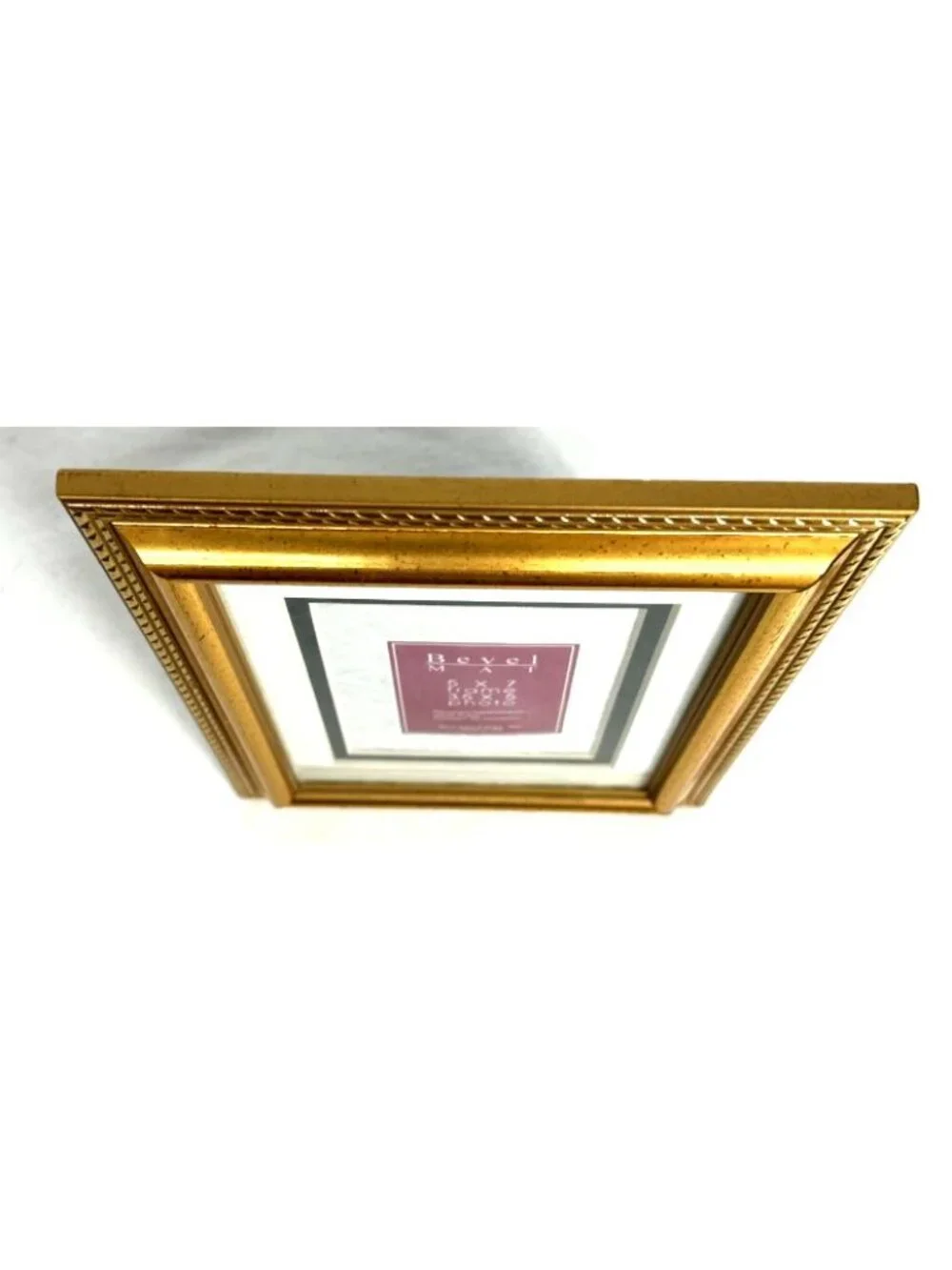 Gold Picture Frame 5 x 7 Wood Gold Leaf Florentine Glass Table Top Wall USA